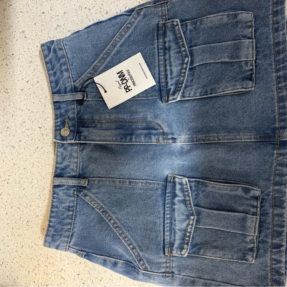 Princess Polly Chillders Denim Mini Skirt Mid Wash